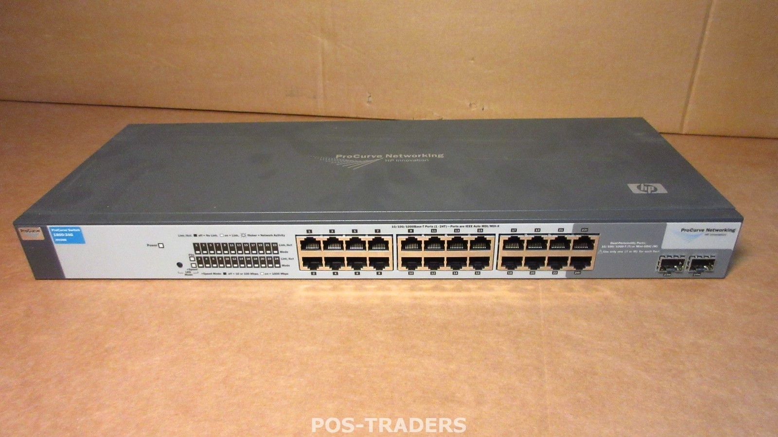 HP J9028B 1800-24G ProCurve 24x 10/100/1000 2x SFP Network Switch NO RACK MOUNT