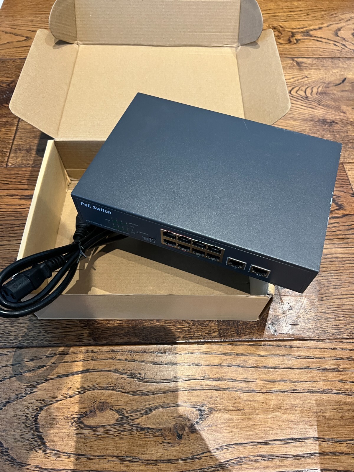 Network Switch 8 Port POE 2 FE Unmanaged Model LVA-SW908E Perfect for IP CAMERA