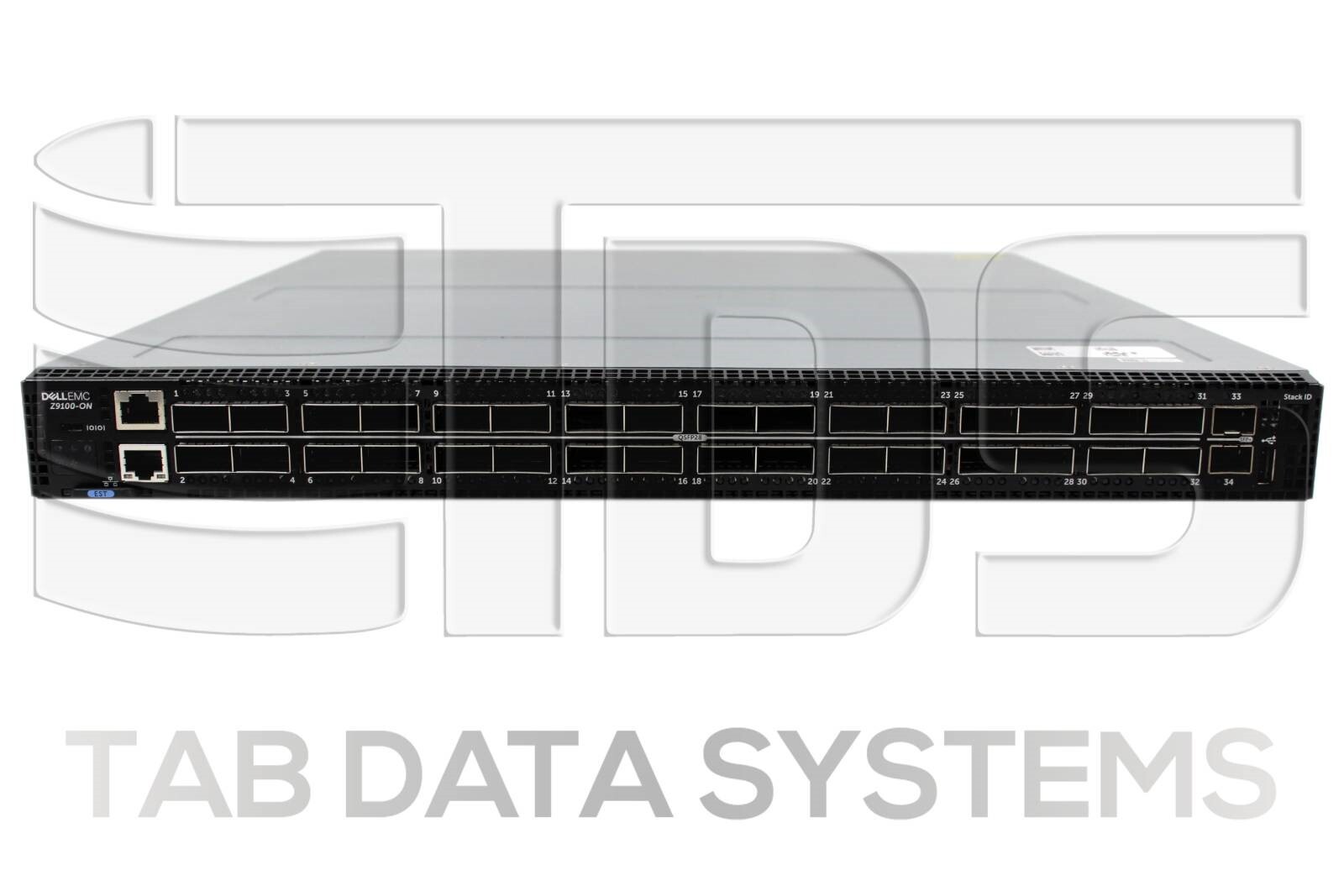 Dell EMC Z9100-ON 32x Port 100GbE QSFP28 Network Switch Reverse Airflow, Railkit