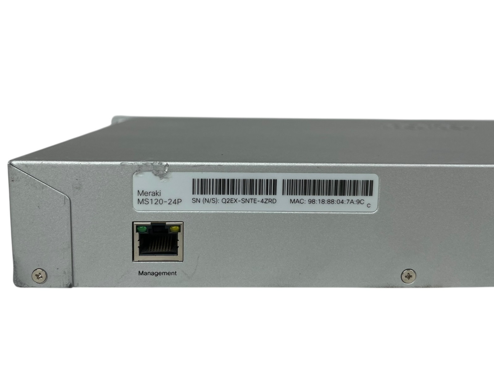 CISCO MERAKI MS120-24P-HW 24-Port Gigabit Ethernet Switch