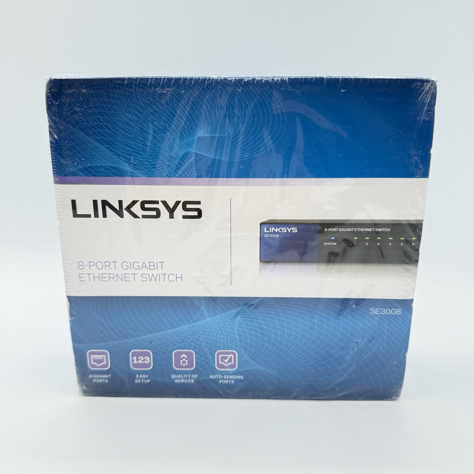 Linksys SE3008 8 Port Rack Mountable Gigabit Ethernet Switch SEALED NEW