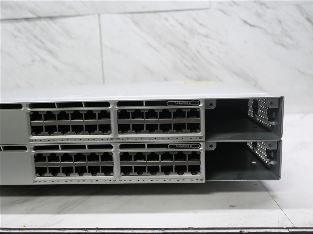 Lot of 2 Cisco Catalyst 3850 WS-C3850-24T-S 24-Port Layer 3 Managed Switch!