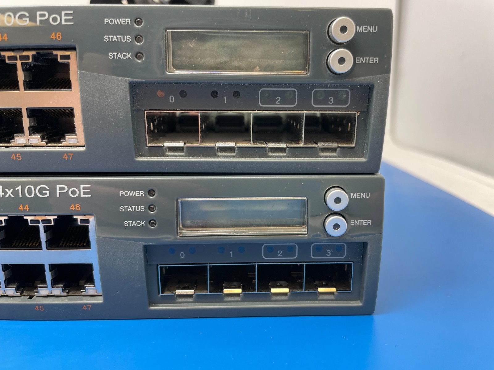 Lot: 2 Aruba S2500-48P-4x10G PoE Mobility Access Network Switches + AC Adapters