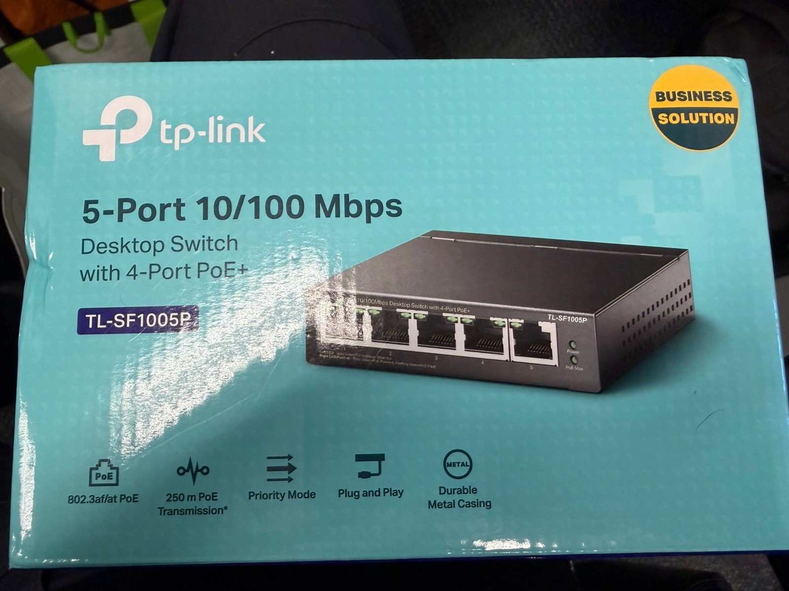 TP-Link TL-SF1005P 5-Port 10/100Mbps Desktop Switch with 4-Port PoE+