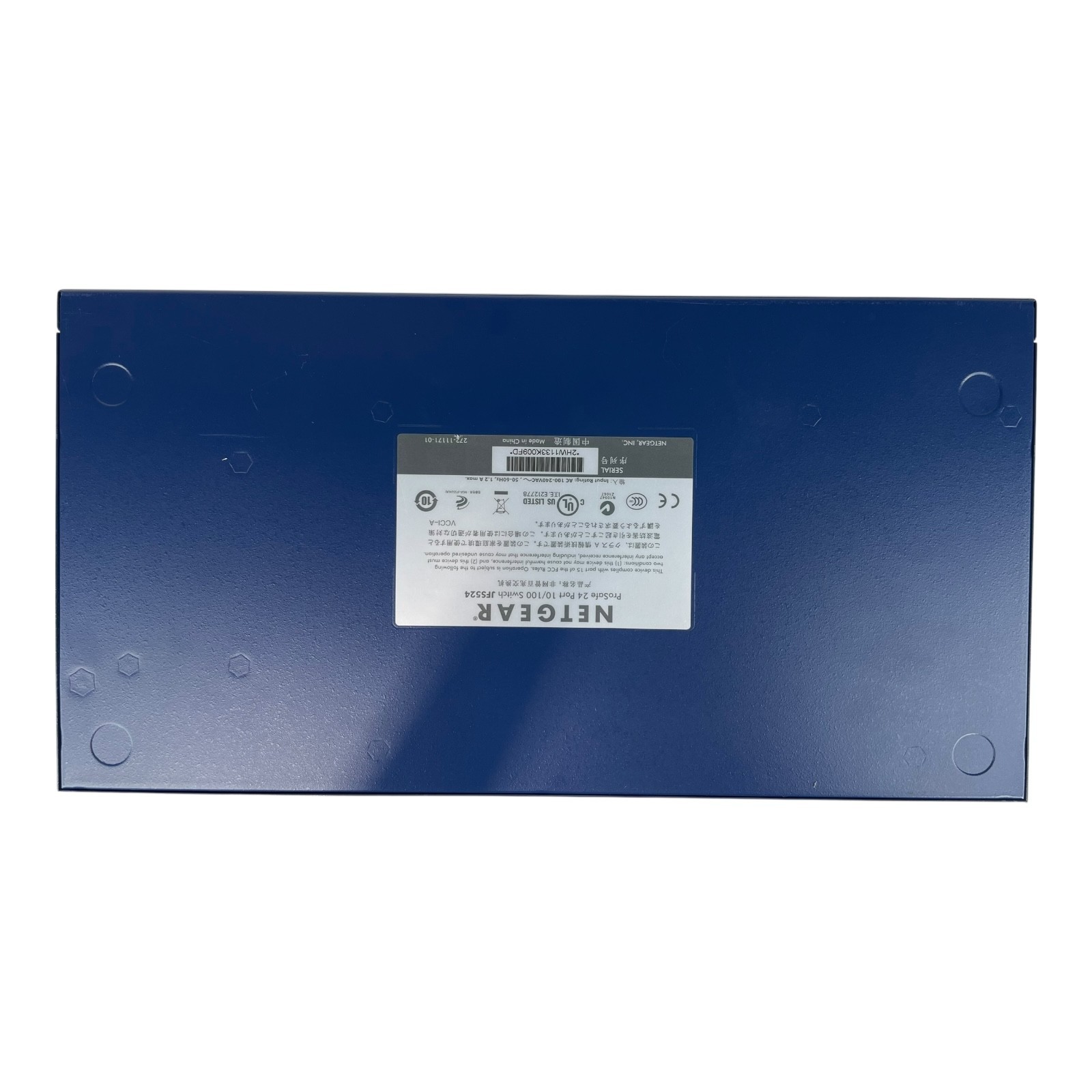 NetGear ProSafe JFS524 24 Port 10/100Mbps Ethernet Switch 60Hz, 1.2A