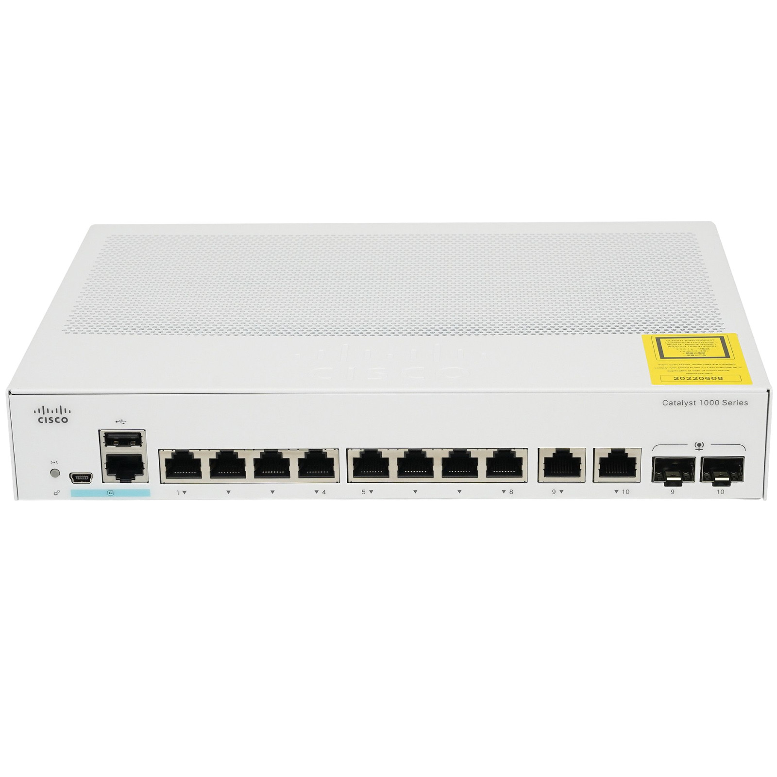 Cisco Catalyst C1000-8T-2G-L 8-Port Gigabit Managed Switch 2x 1G SFP/RJ-45 NEW