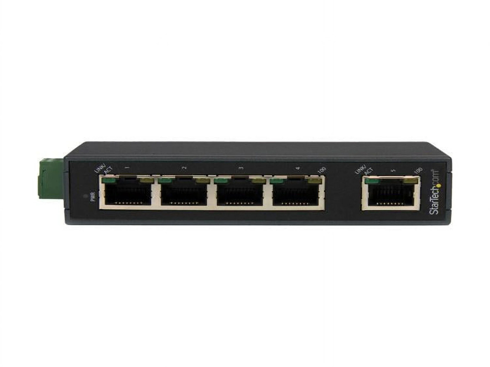 StarTech 5-Port Industrial Ethernet Switch – DIN Rail Mountable