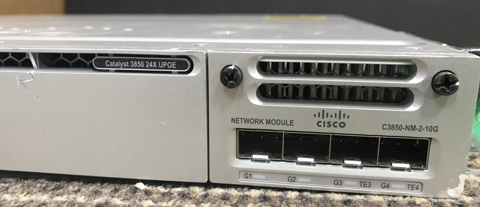 Cisco WS-C3850-24XU-L UPoE Network Switch | C3850-NM-2-10G | 2X 1100W PSU