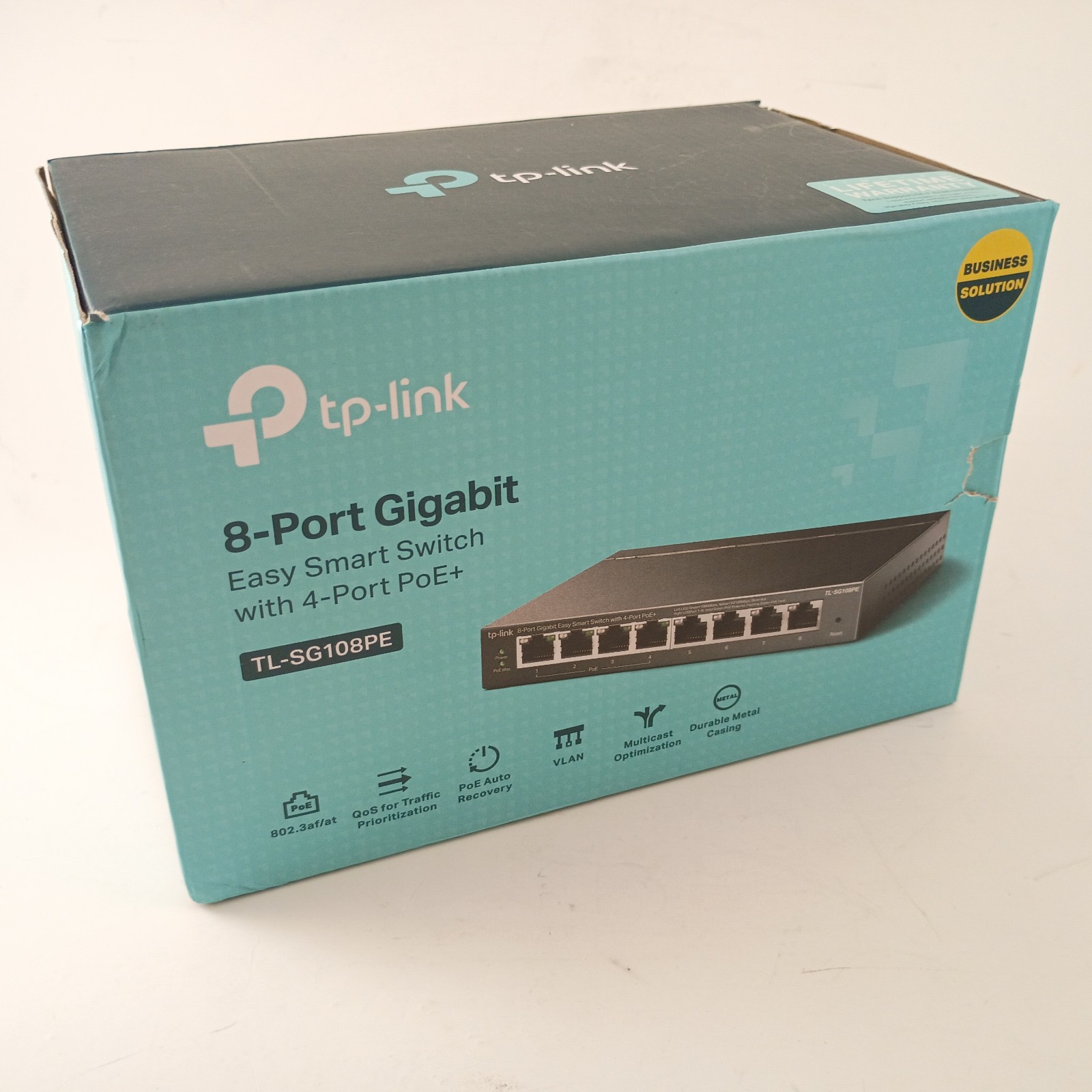 TP-Link 8-Port Gigabit PoE+ Easy Smart Switch – TL-SG108PE – NEW – FREE SHIPPING