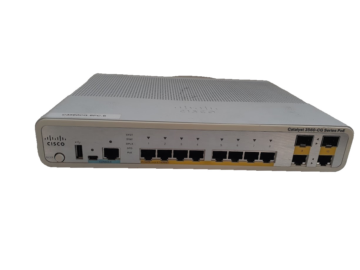 Cisco Catalyst 3560-CG Series POE Network Switch WS-C3560CG-8PC-S