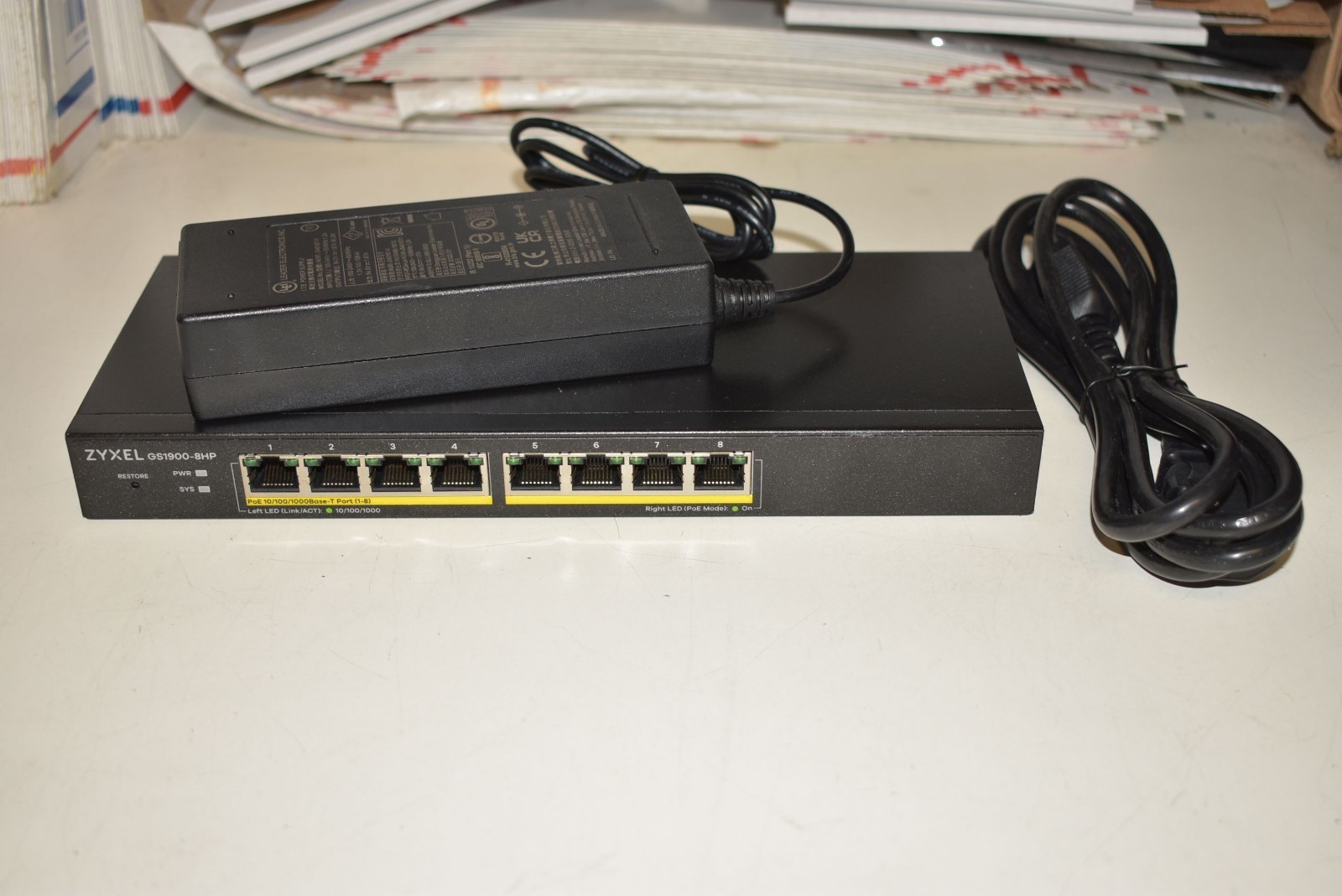ZYXEL GS1900-8HP 8 PORT GIGABIT POE+ SMART MANAGED ETHERNET NETWORK SWITCH 77W