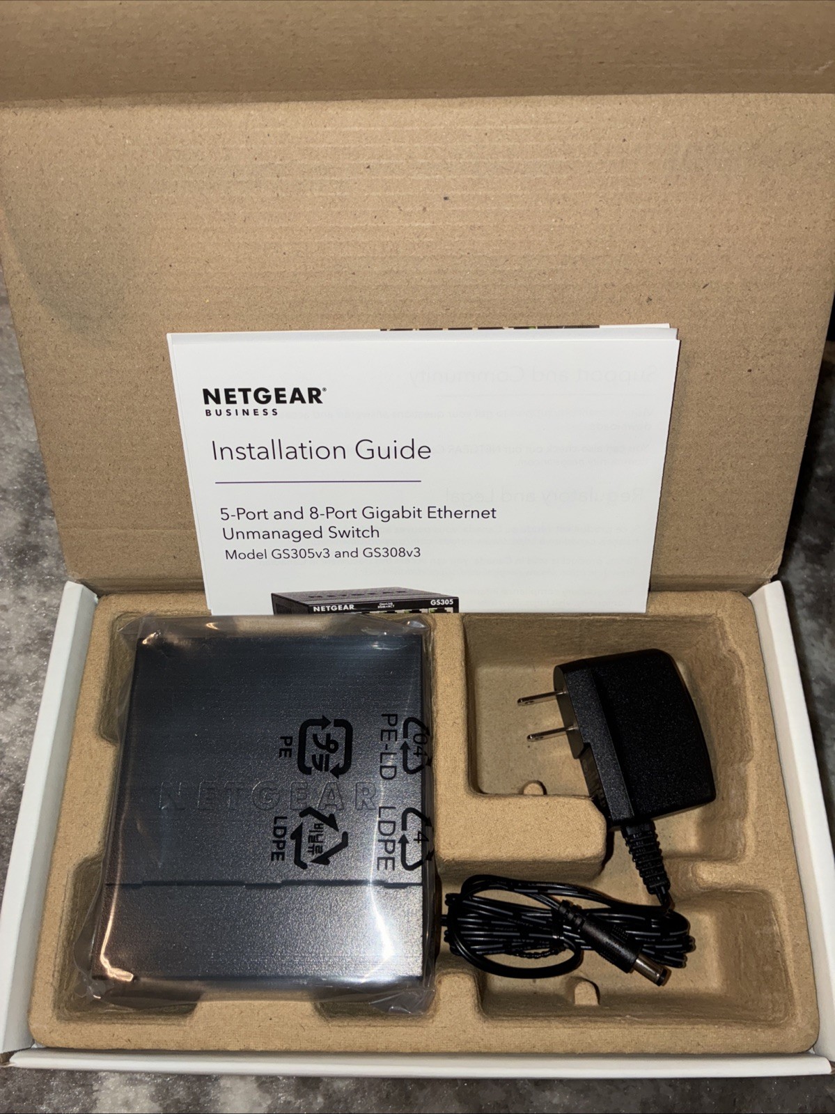 NETGEAR GS305300PAS 5 Port Gigabit Ethernet Unmanaged Switch