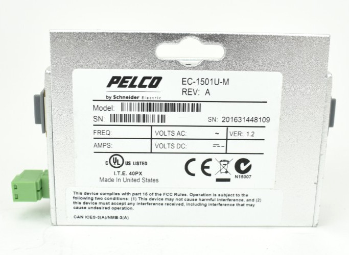 Pelco EC-1501U-M Ethernet Extender over UTP 1-Port Local Unit IP Camera