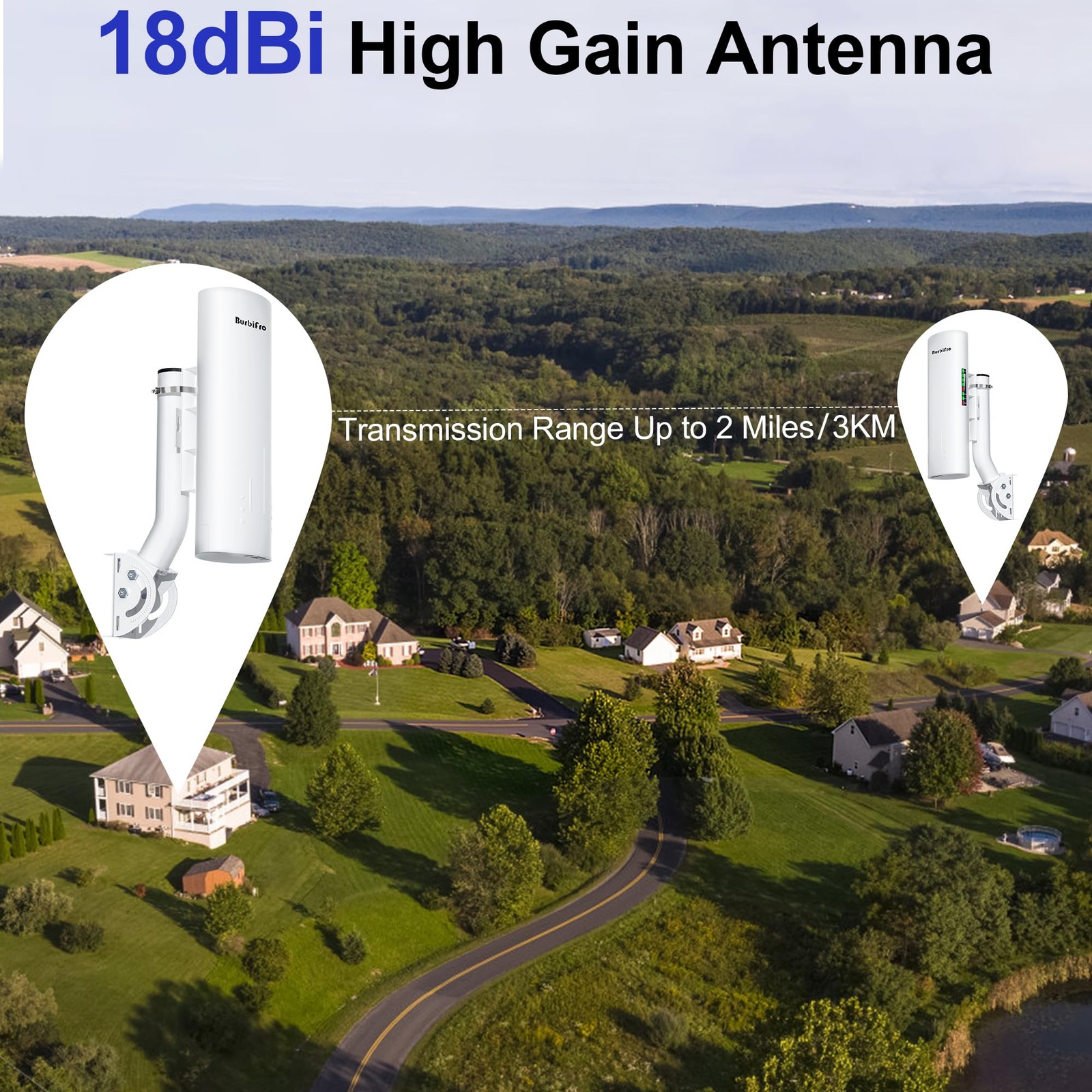Point to Starlink Internet Wireless Long Range Large, White