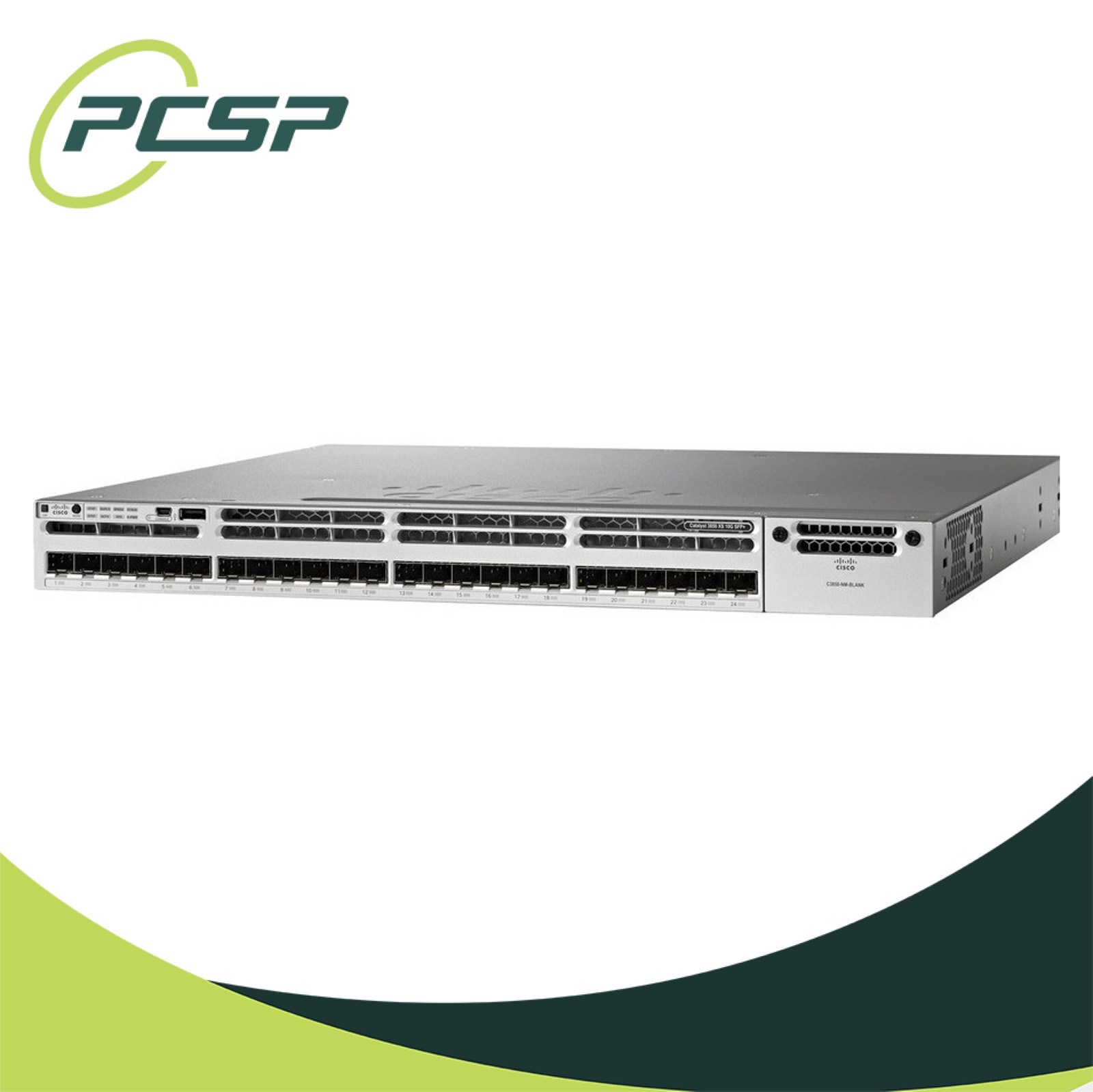 Cisco WS-C3850-24XS-E 24 Port 10G SFP+ IP Services 1x 1100W PSU Blank No Ears
