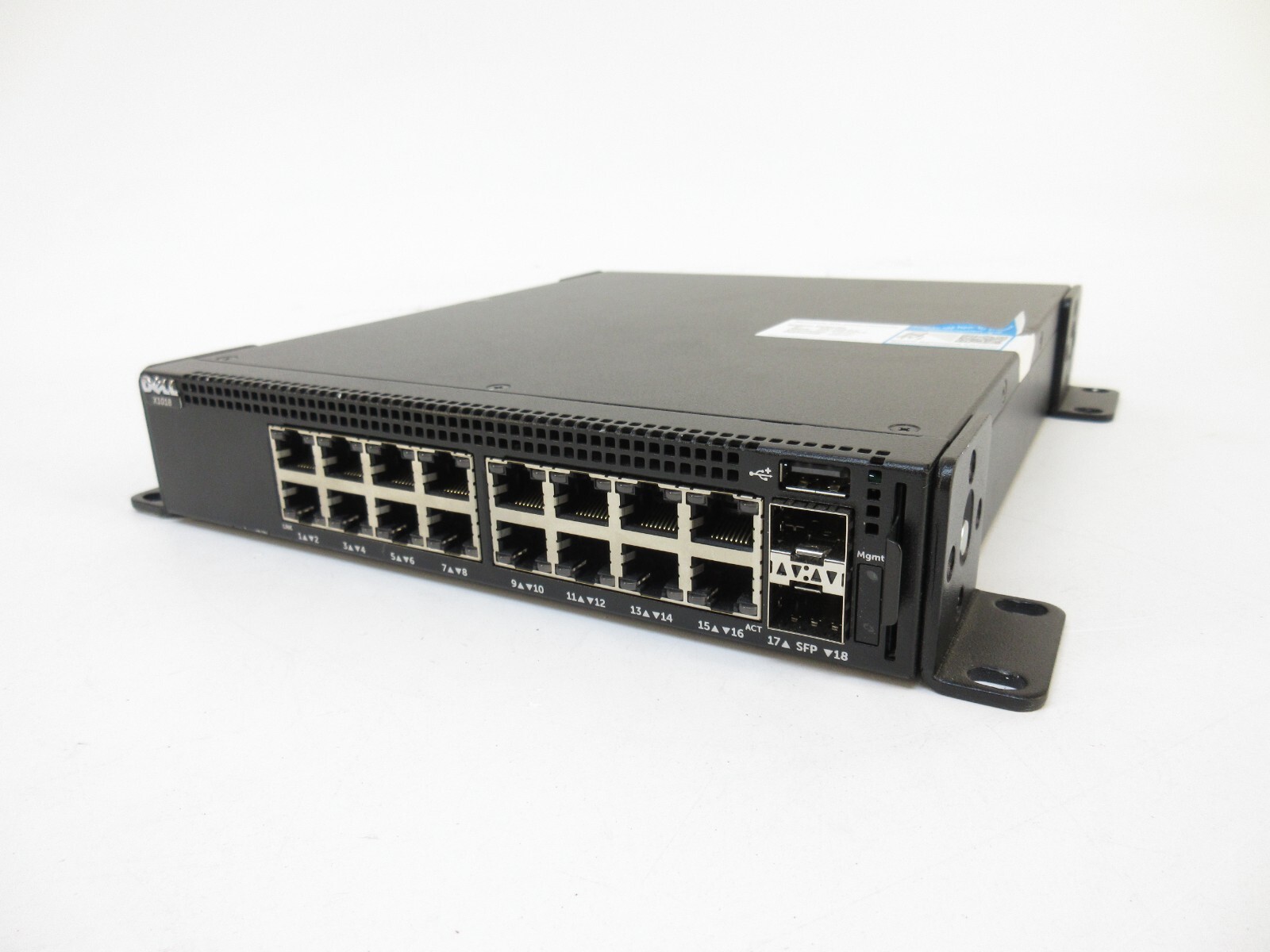 Dell X1018 16-Port Gigabit + 2x SFP Managed Switch w/AC – E10W, E10W001