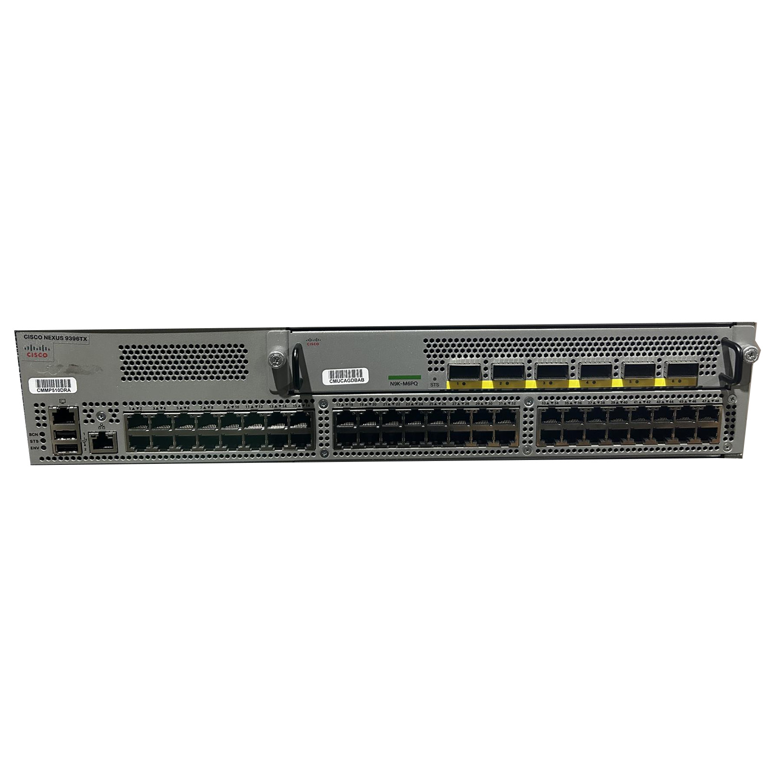 48 Port 10GB RJ45 Cisco Nexus N9K-C9396TX Switch Dual PSU | 6x 40GbE QSFP+