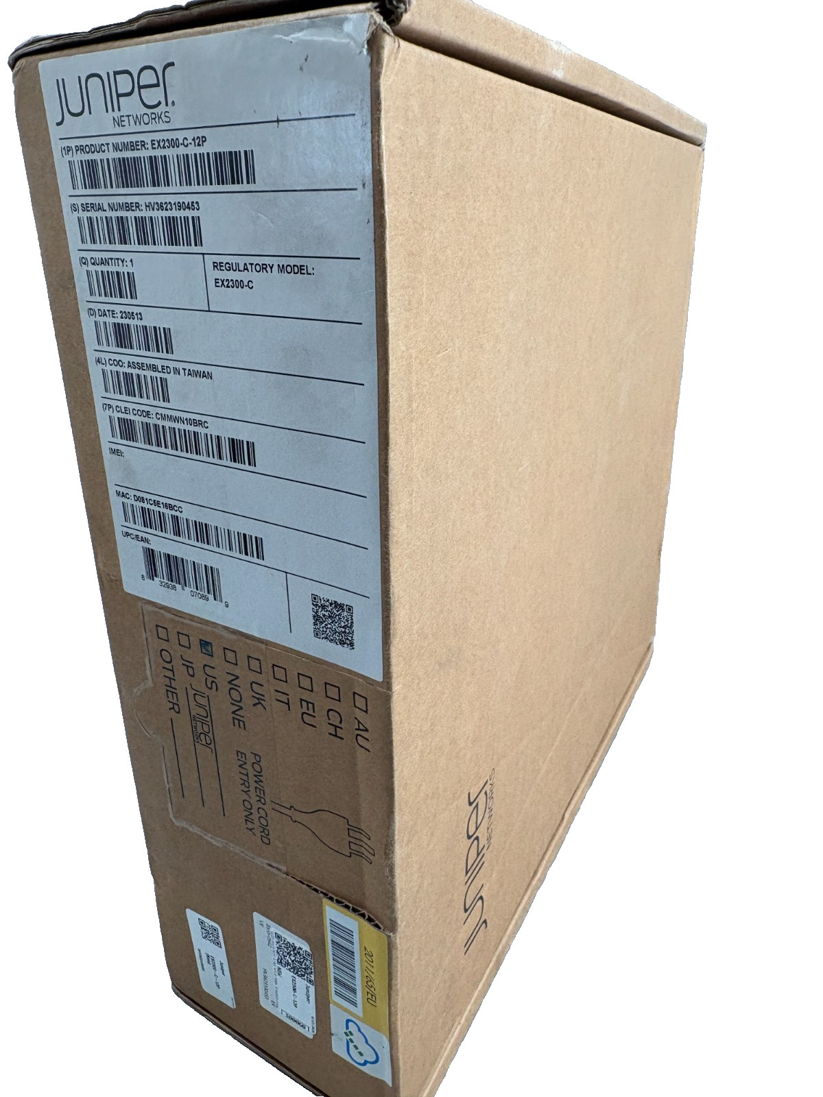 New Juniper EX2300-C-12P 12-Port Gigabit Managed Network Switch 1 Year Warranty