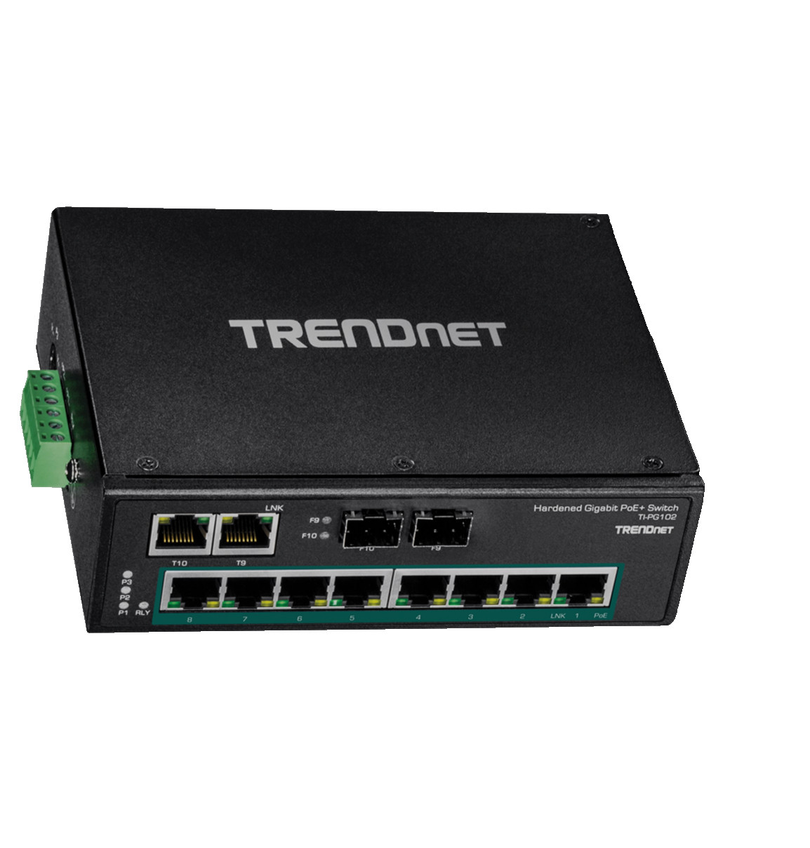 TRENDnet 10 port Industrial Gigabit Poe+ DIN-Rail Switch – NEW