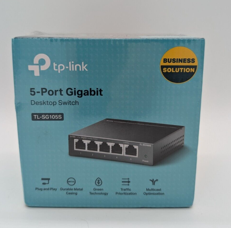 TP-Link 5 Port Gigabit + Desktop Switch TL-SG105S – Brand New! SEALED!