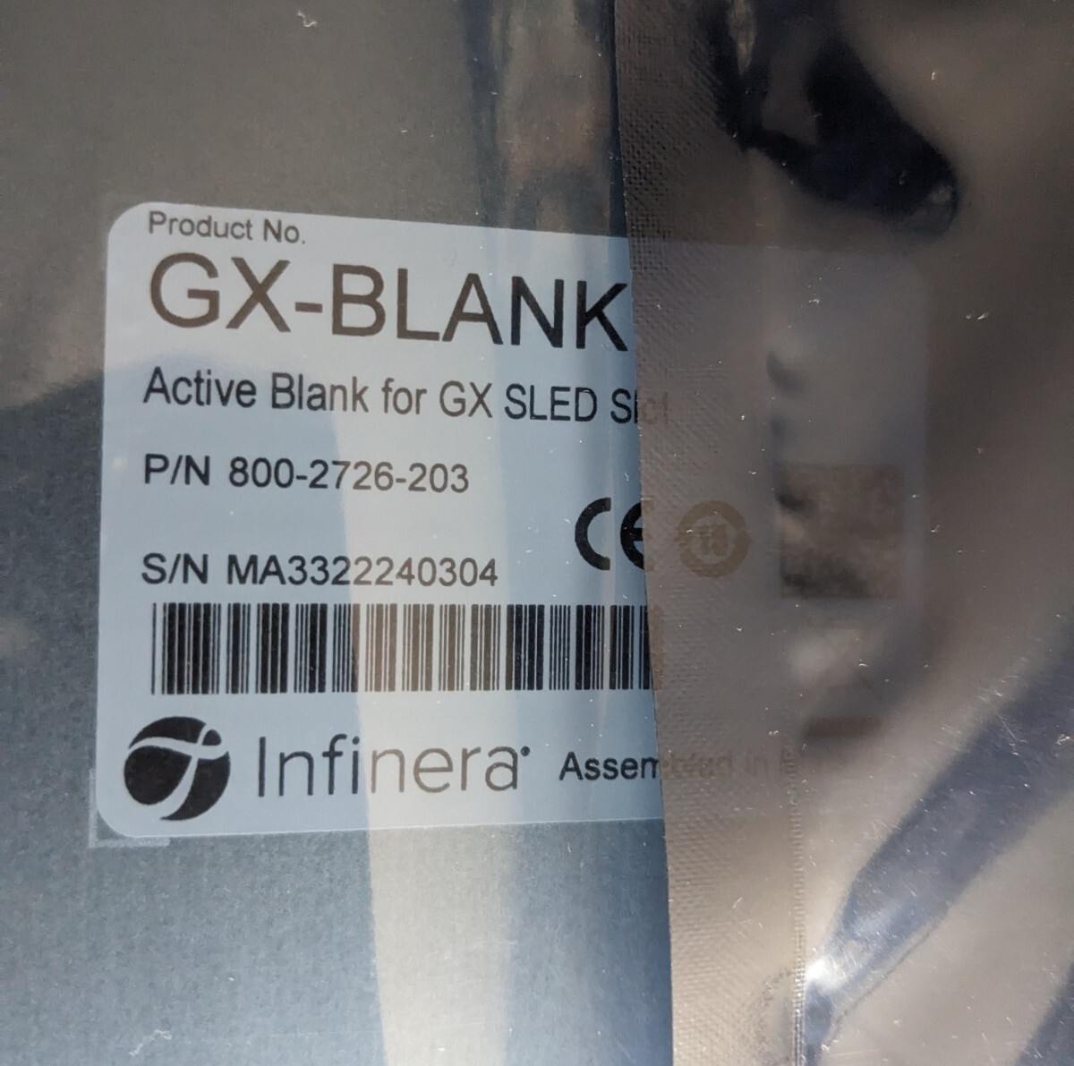 Infinera 800-2726-203 GX-Blank – Active Blank for GX SLED Slot