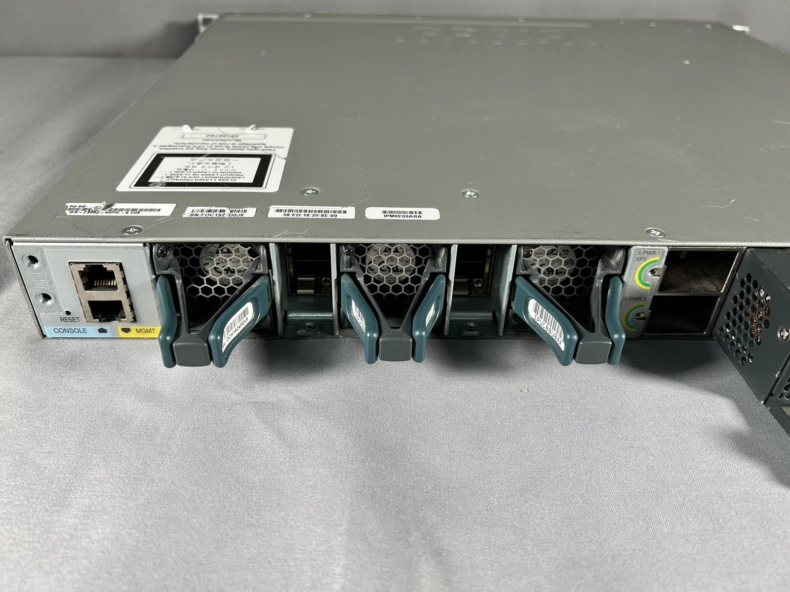 CISCO CATALYST 3850 48 PORT PoE+ SWITCH C3850-NM-2-10G MODULE ***FULLY TESTED***