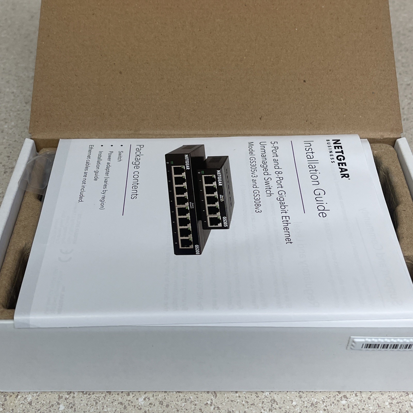 NETGEAR GS305-300PAS 5 PORT GIGABIT ETHERNET UNMANAGED SWITCH