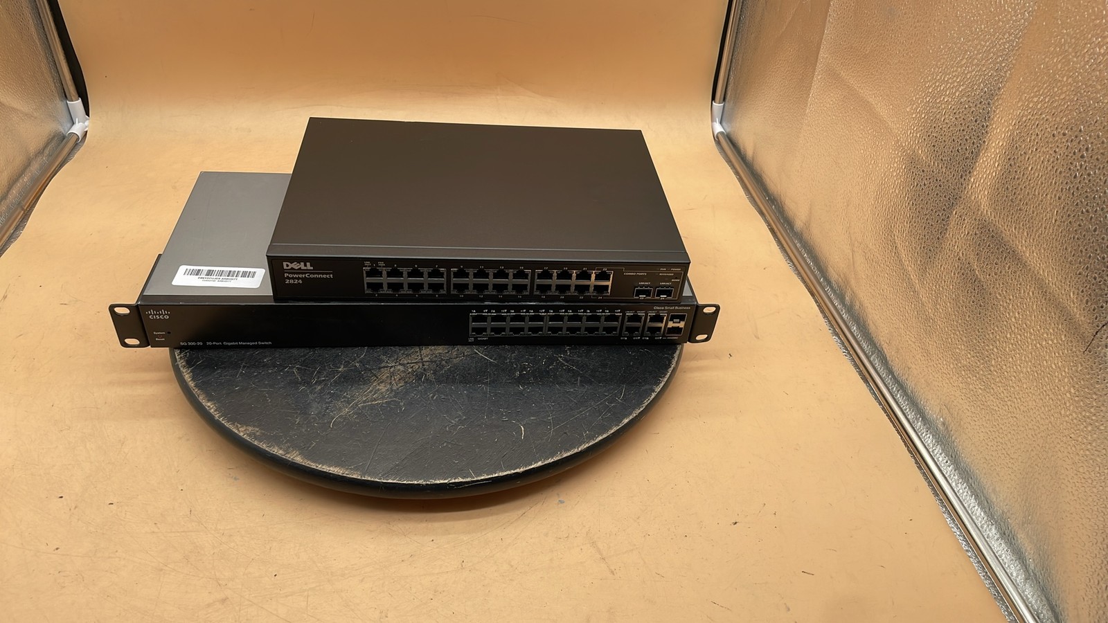 Cisco SG300-20 & Dell PowerConnect 2824 Managed Ethernet Switch Lot of 2