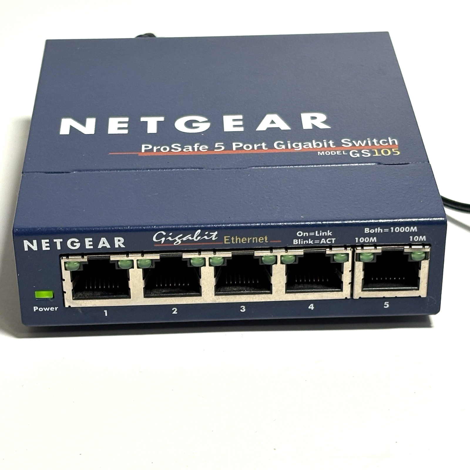 Netgear GS105 V4 Prosafe 5 Port Gigabit Switch WITH POWER ADAPTER