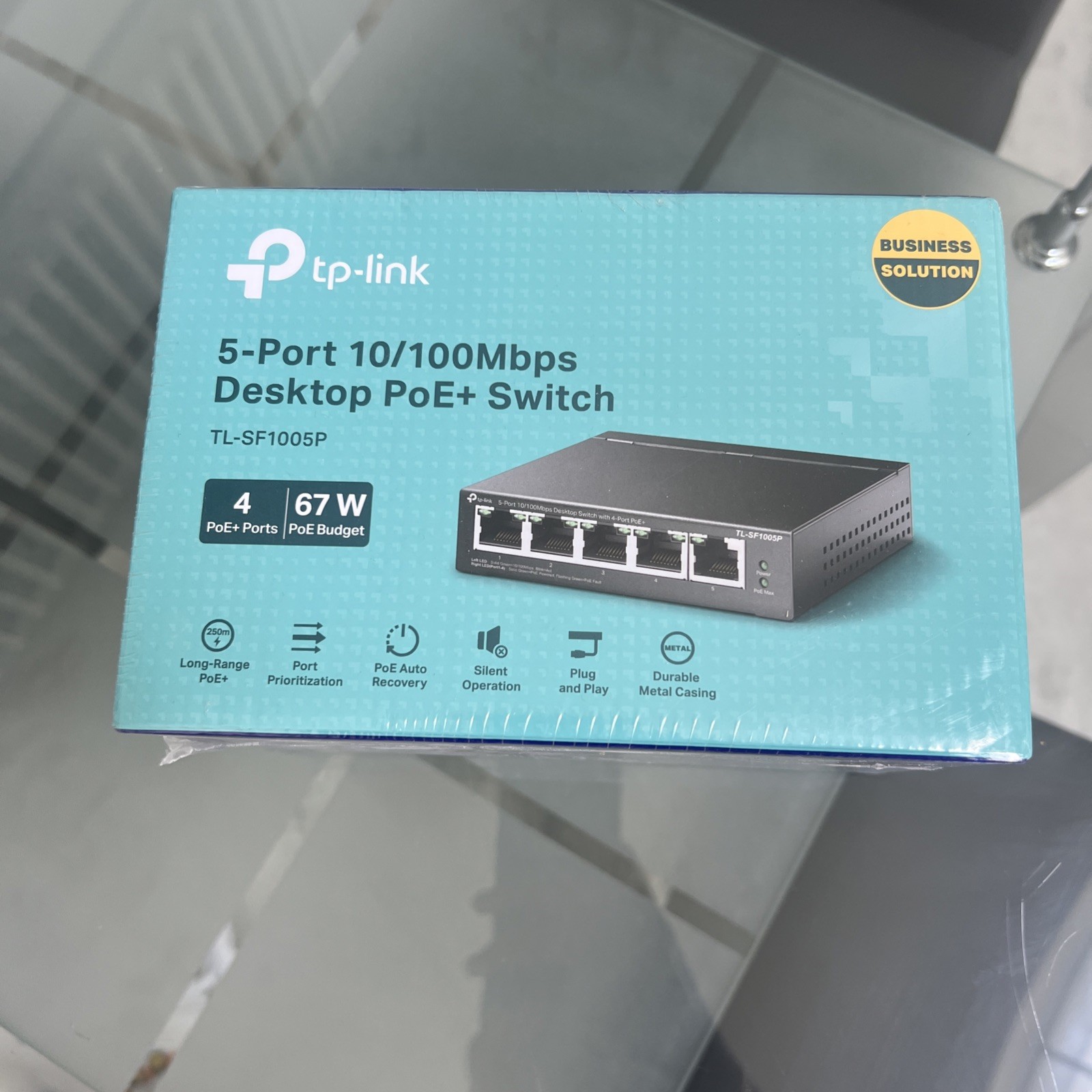 TP-Link TL-SF1005P 5-Port 10/100Mbps Desktop Switch with 4-Port PoE+