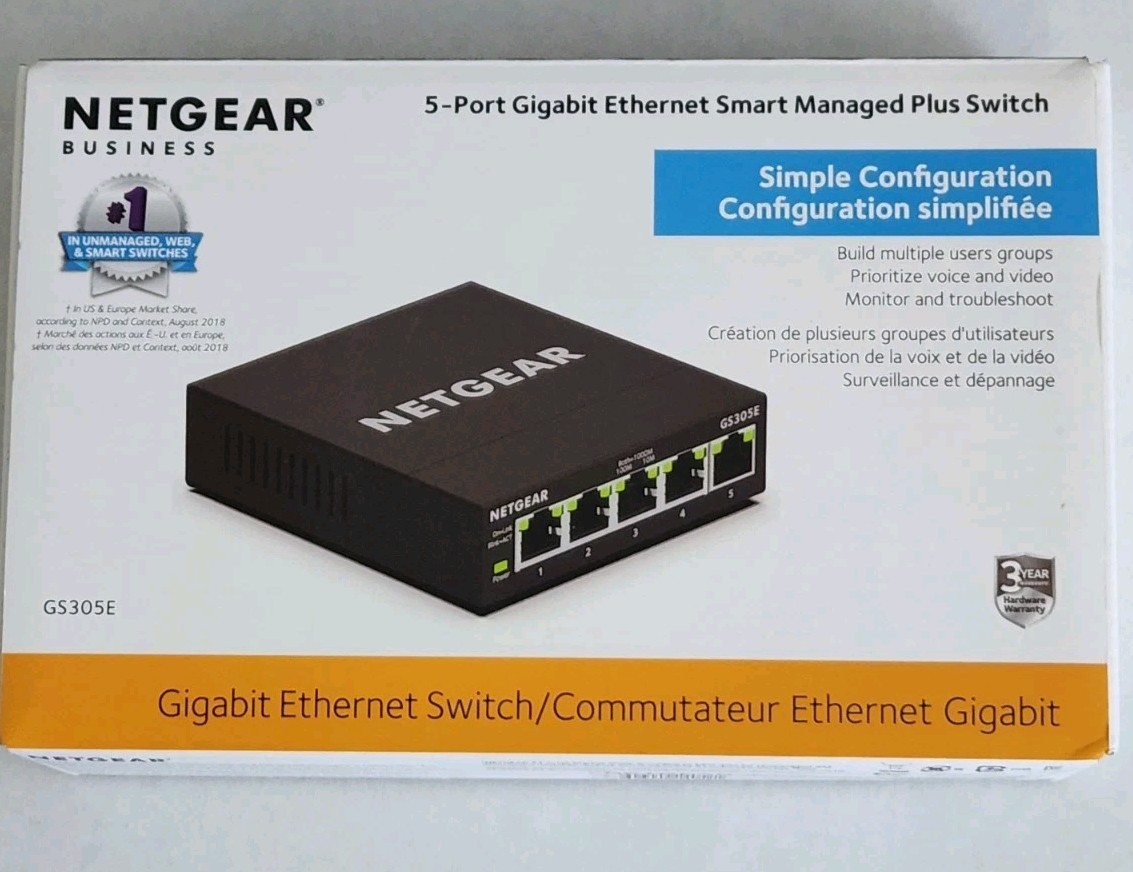 NETGEAR 5-port Gigabit Ethernet Smart Managed Plus Switch GS305E Missing Instruc