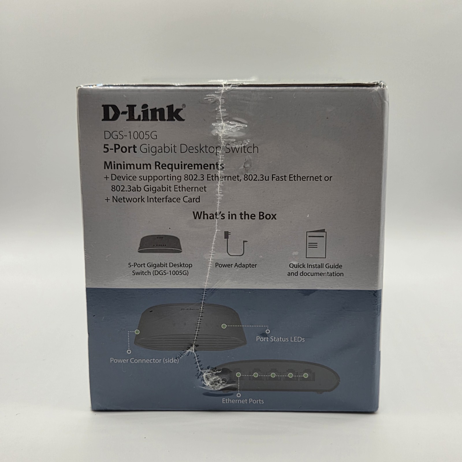 D-Link DGS-1005G 5-Port Gigabit Desktop Ethernet Switch Plug & Play NEW Sealed