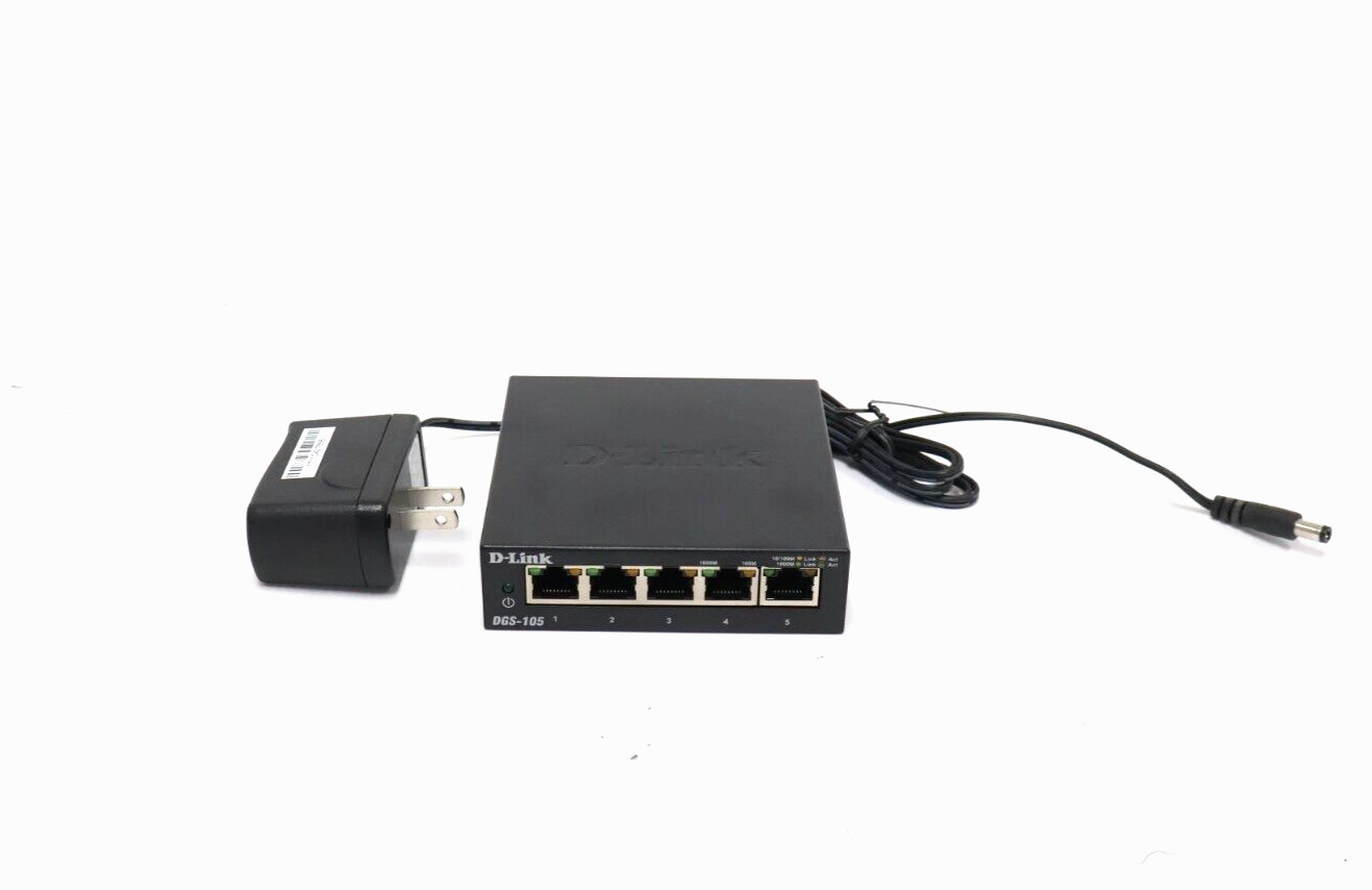 D-Link DGS-105 Ver:C6 External 5 port gigabit Ethernet Switch BGS105LPH….C6