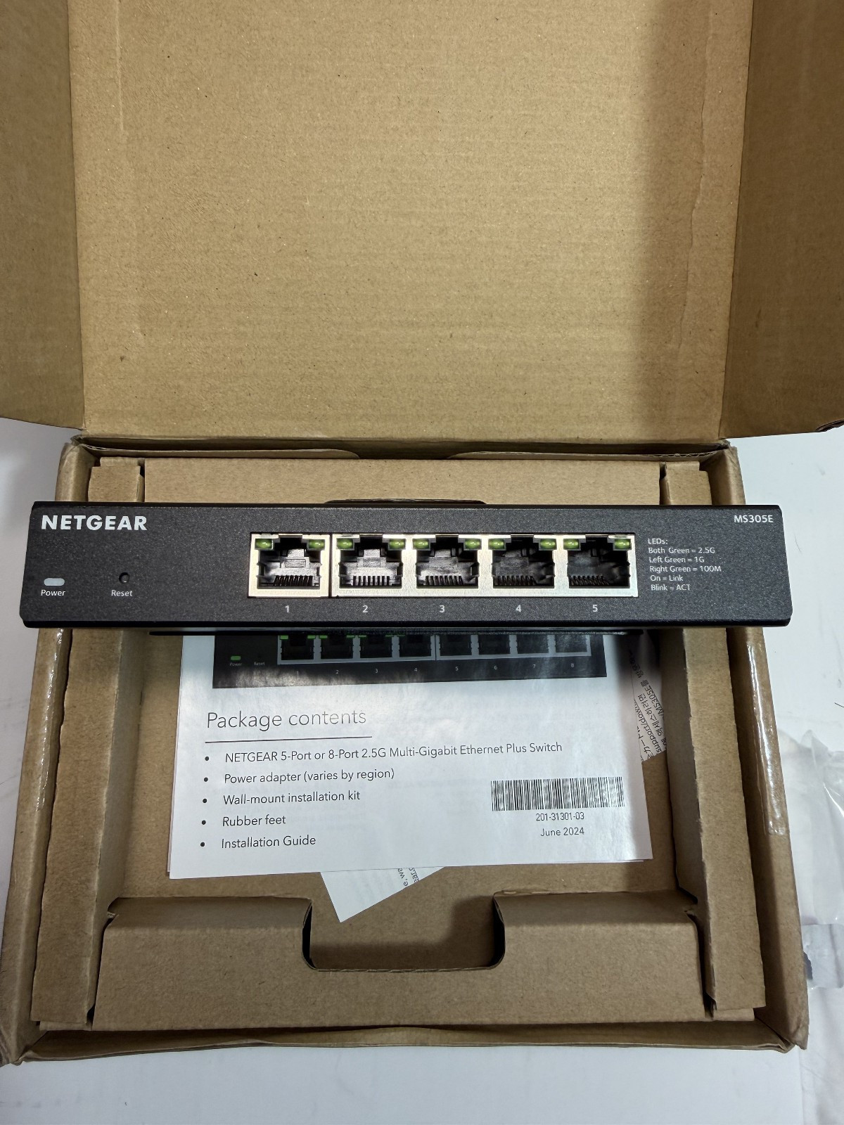 NETGEAR MS305E 5-Port 2.5G Multi-Gigabit Ethernet Plus Switch (MS305E-100NAS)