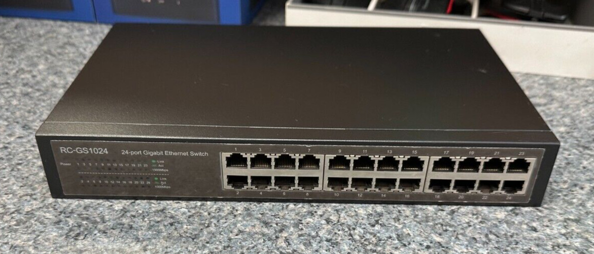 Rosewill 10/100/1000Mbps 24-Port Gigabit Ethernet Switch RC-GS1024v1.0 w/ Power