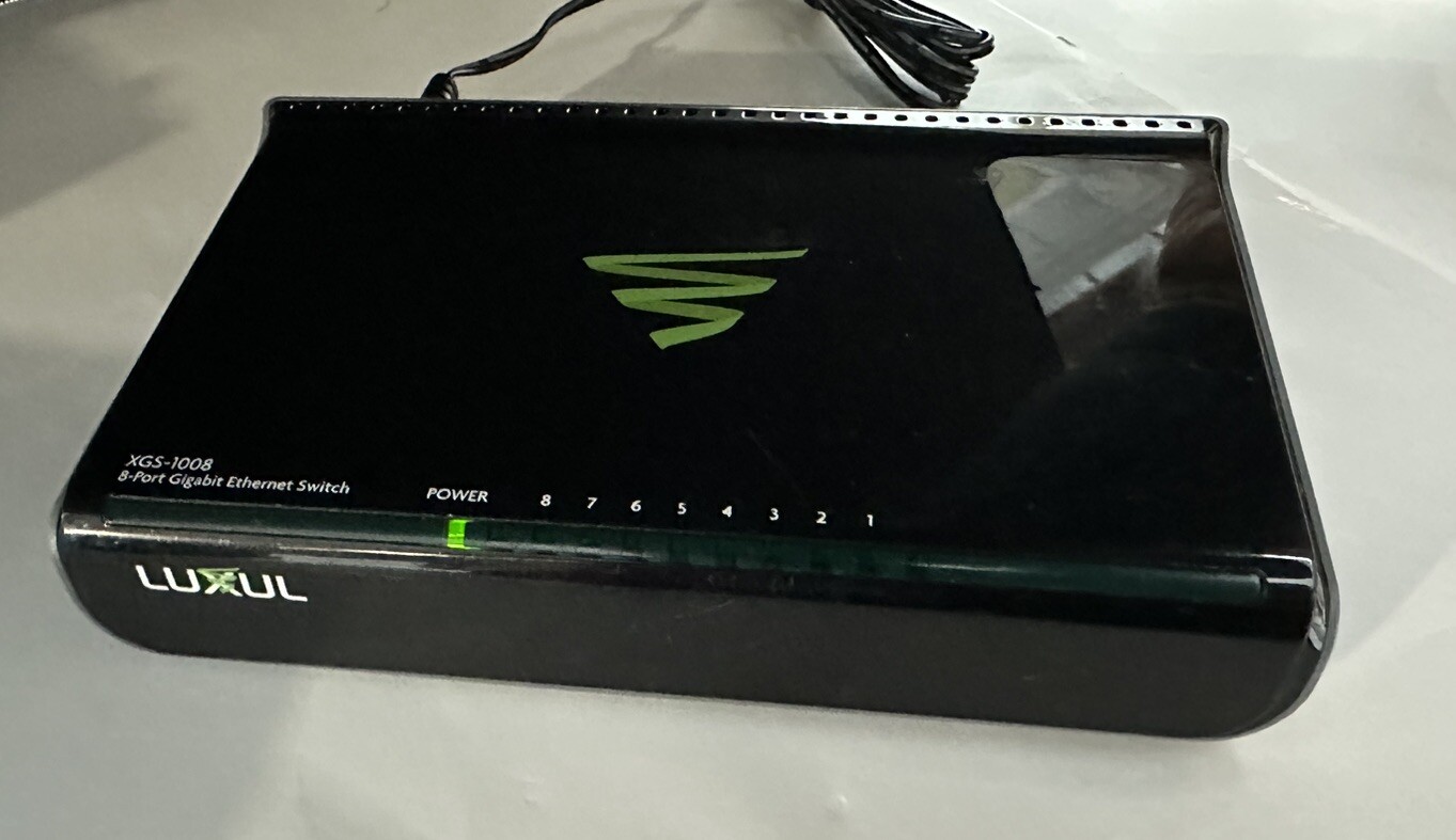 Luxul XGS-1008 8-Port Gigabit Desktop Ethernet Switch W/ AC Adapter-FREE SHIP