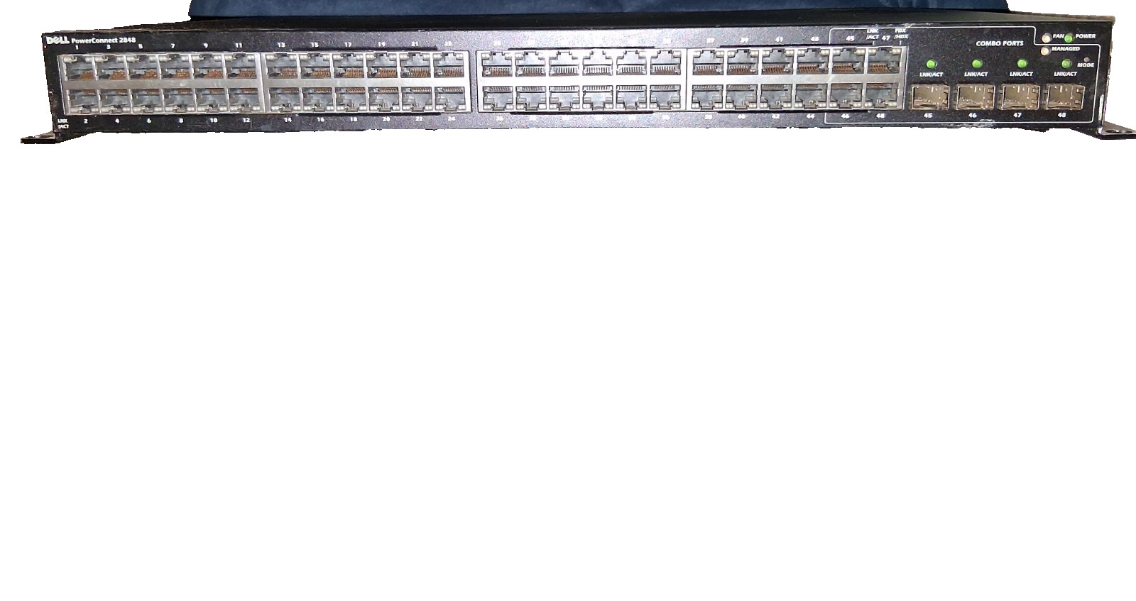Dell PowerConnect 2848 48-Port Gigabit Ethernet Switch Managed Rackmount Works