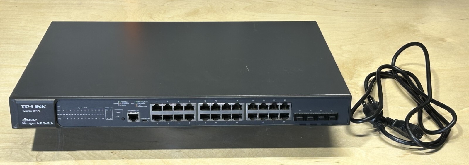 TP-Link T2600G-28MPS 24-Port PoE Network Switch (TL-SG3424P)