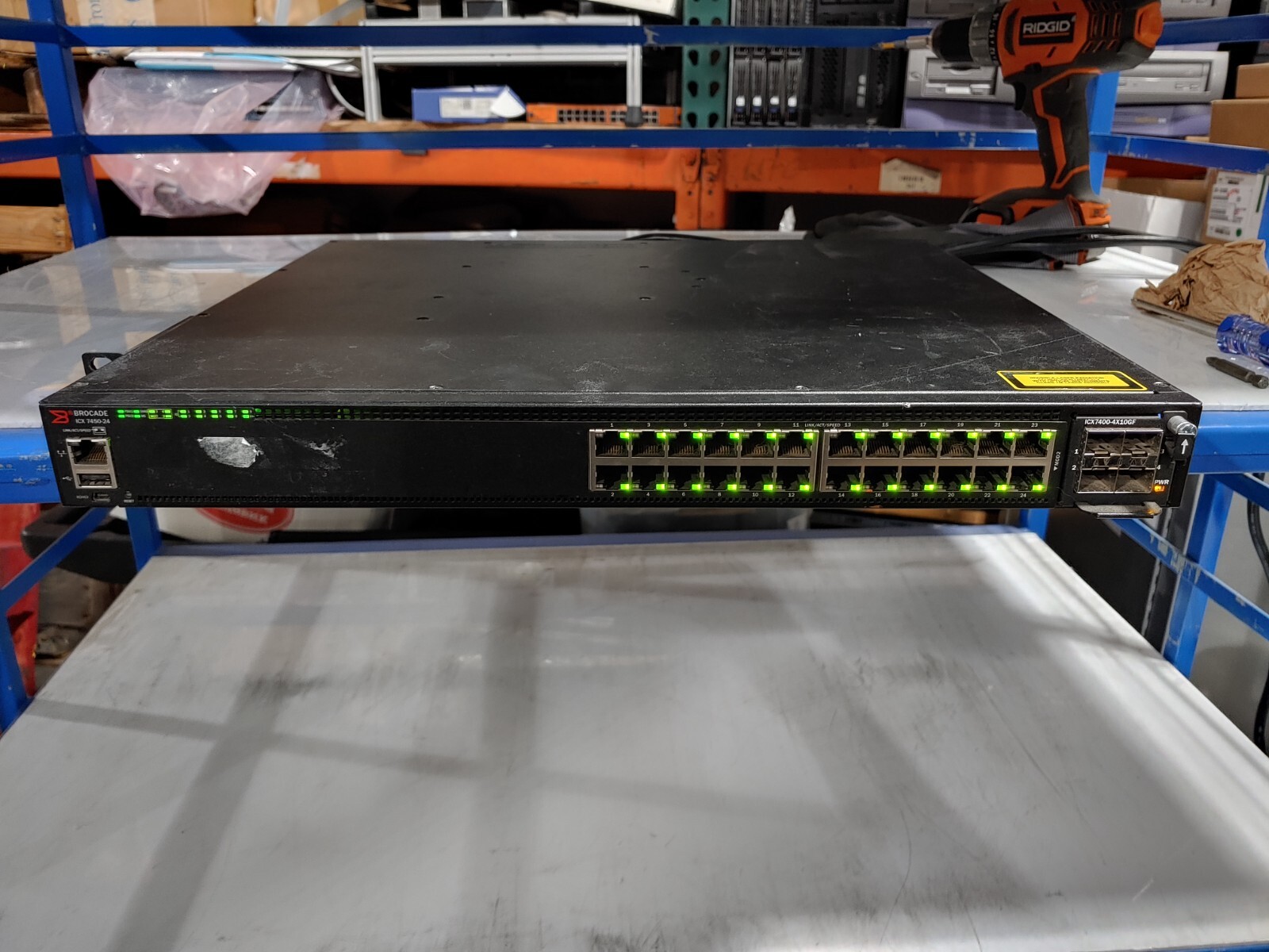 BROCADE ICX 7450-24 Stackable Access Aggregation Switch with ICX7400-4X10GF X3