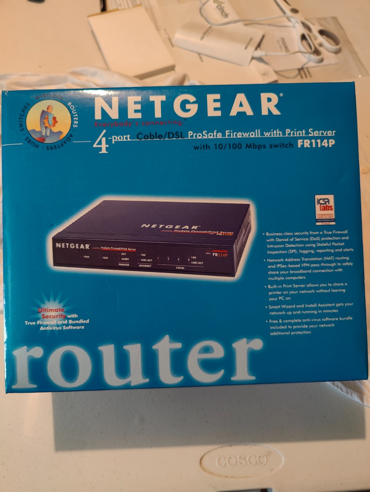 NETGEAR FWG114P ProSafe 802.11g Wireless VPN Firewall 4-Port 10/100 Switch