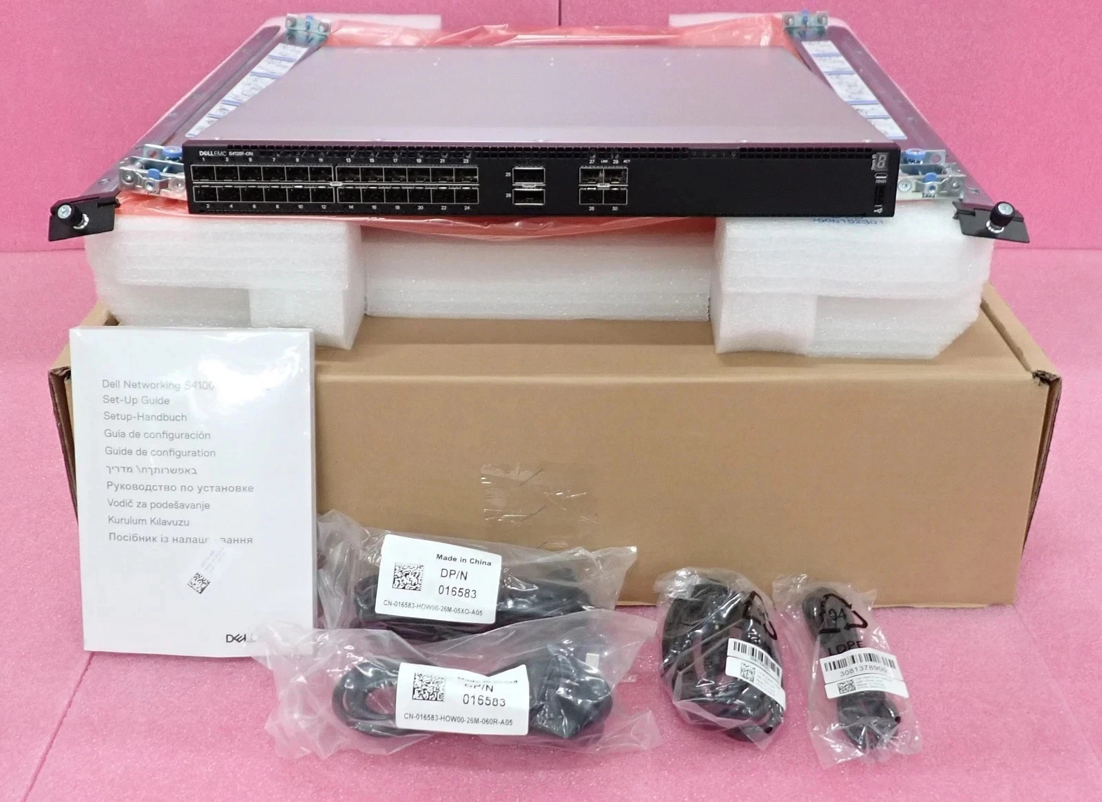 NEW Dell PowerSwitch S4128F-ON 28x 10GbE SFP+ + 2x 100GbE QSFP28 Port Switch OPX
