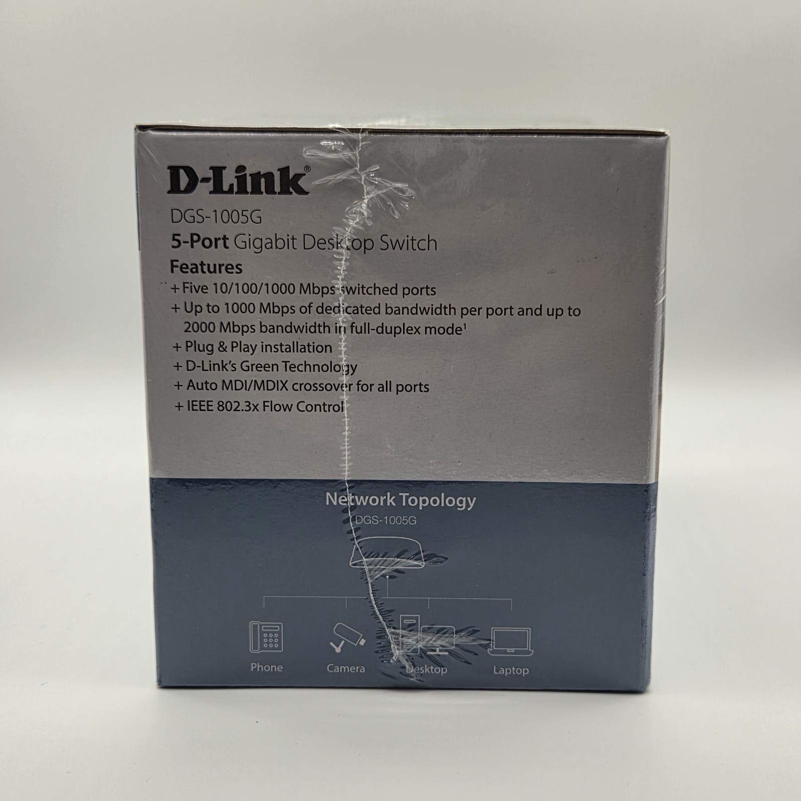 D-Link DGS-1005G 5-Port Gigabit Desktop Ethernet Switch Plug & Play NEW Sealed