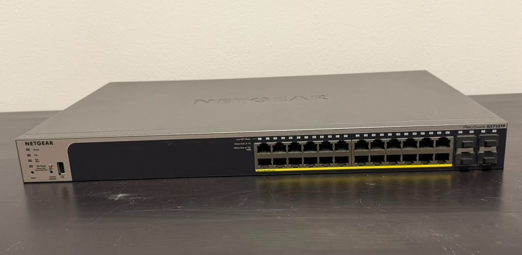 Netgear ProSafe GS728TP 24-Port Gigabit PoE+ Managed Pro Switch W/ Power Cord