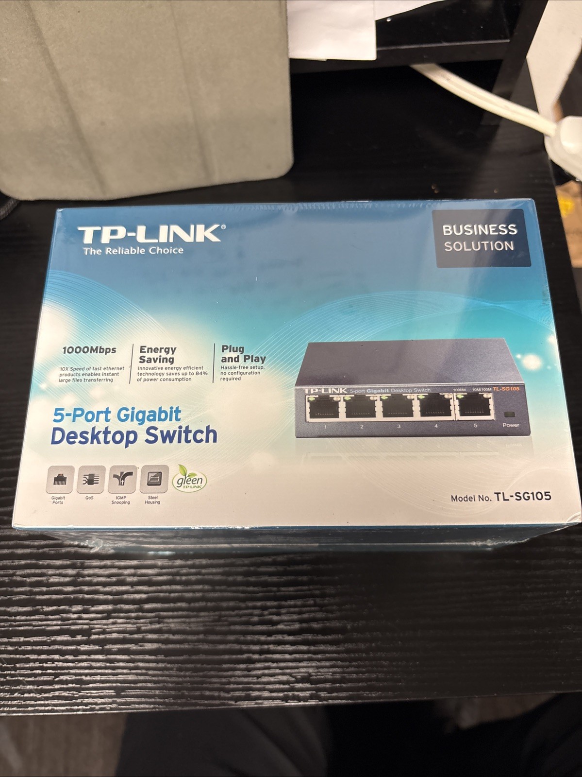 TP-LINK TL-SG105 5-PORT GIGABIT DESKTOP SWITCH 1000MBPS NEW UNOPENED