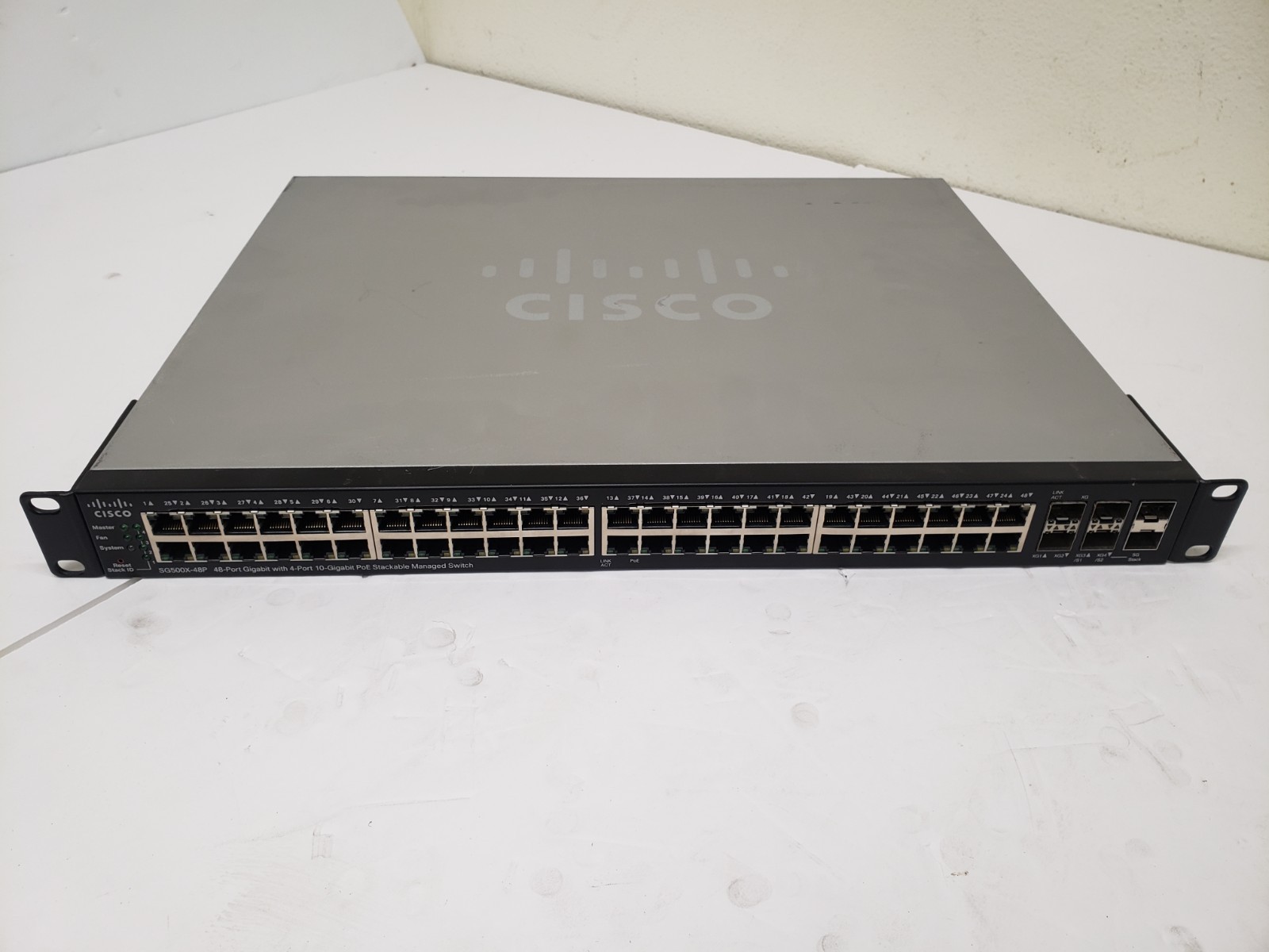 Cisco SG500X-48 48-Port Gigabit With 4-port 10-Gb PoE Stackable Managed Switch
