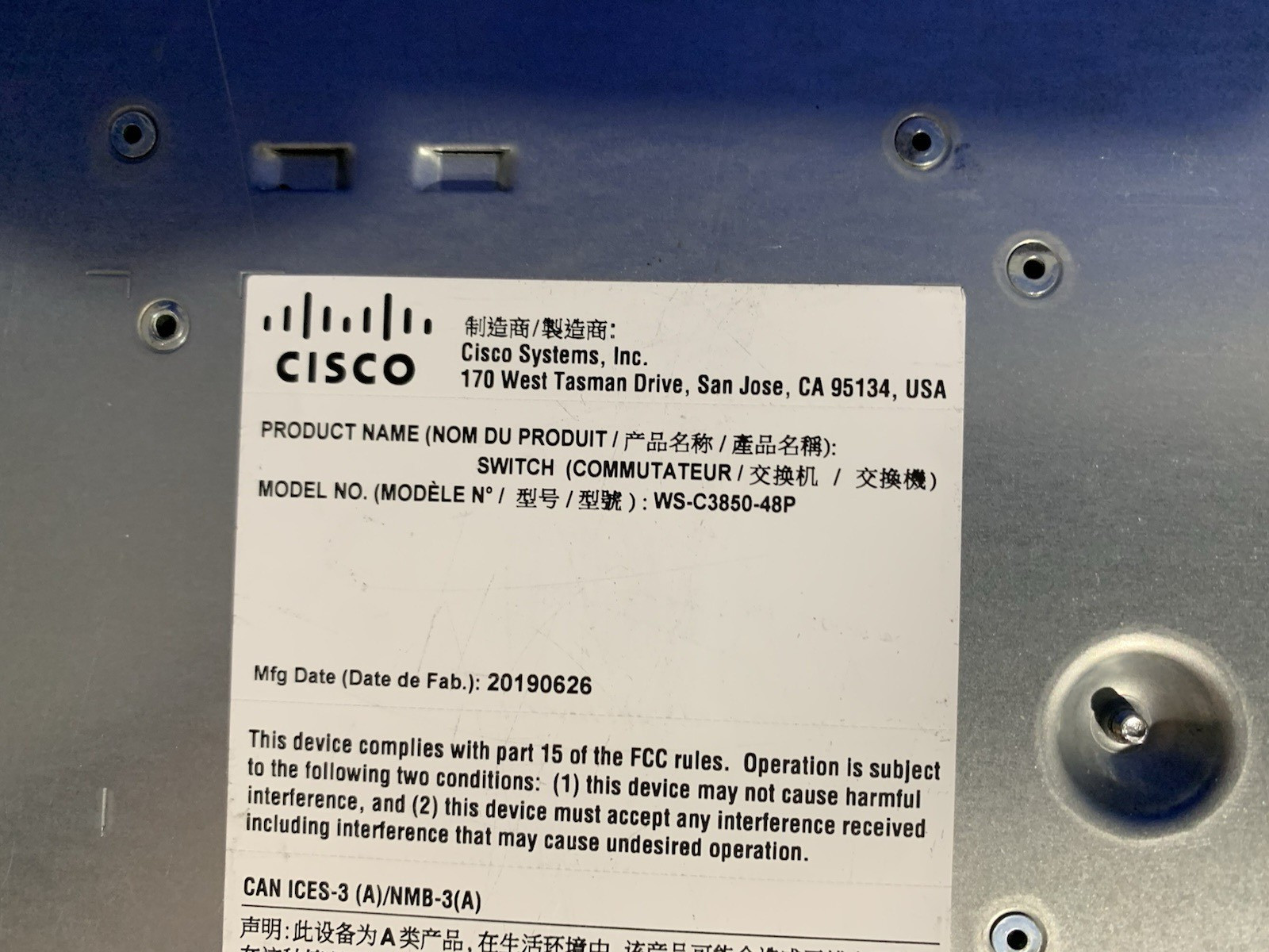Cisco Catalyst WS-C3850-48P 48-Port PoE+ Switch C3850-NM-4-10G Network Module -2