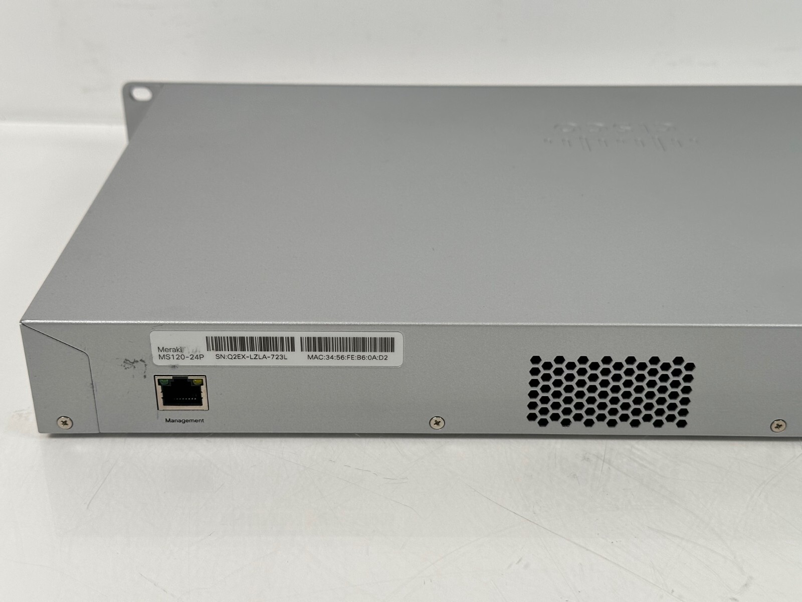 Cisco Meraki (MS120-24-HW) 24-Ports Rack Mountable Ethernet Switch – UNCLAIMED