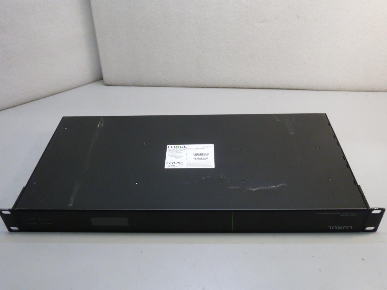 LUXUL AMS-1208P 12-Port / 8 PoE+ Gigabit Managed Switch w/ Power cord & mounts