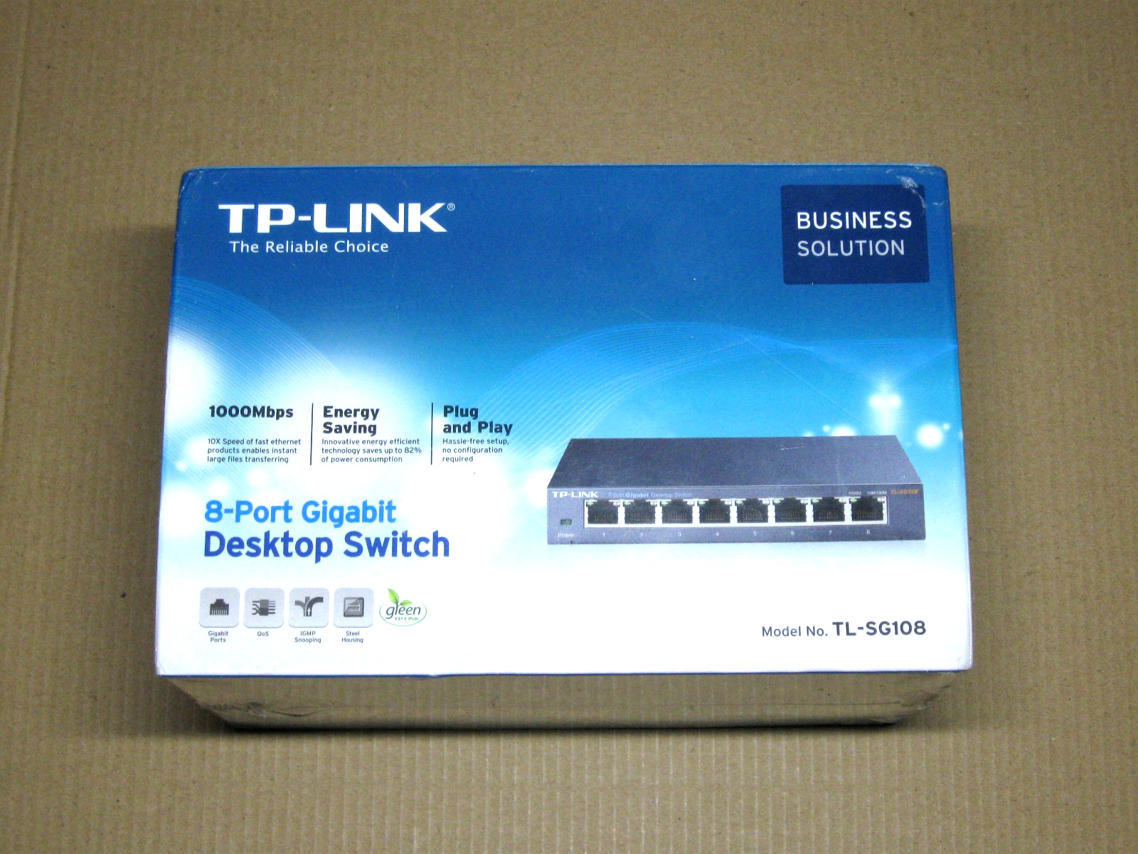 TP-LINK TL-SG108 – Unmanaged 10/100/1000Mbps 8-Port Gigabit Desktop Switch V2.0