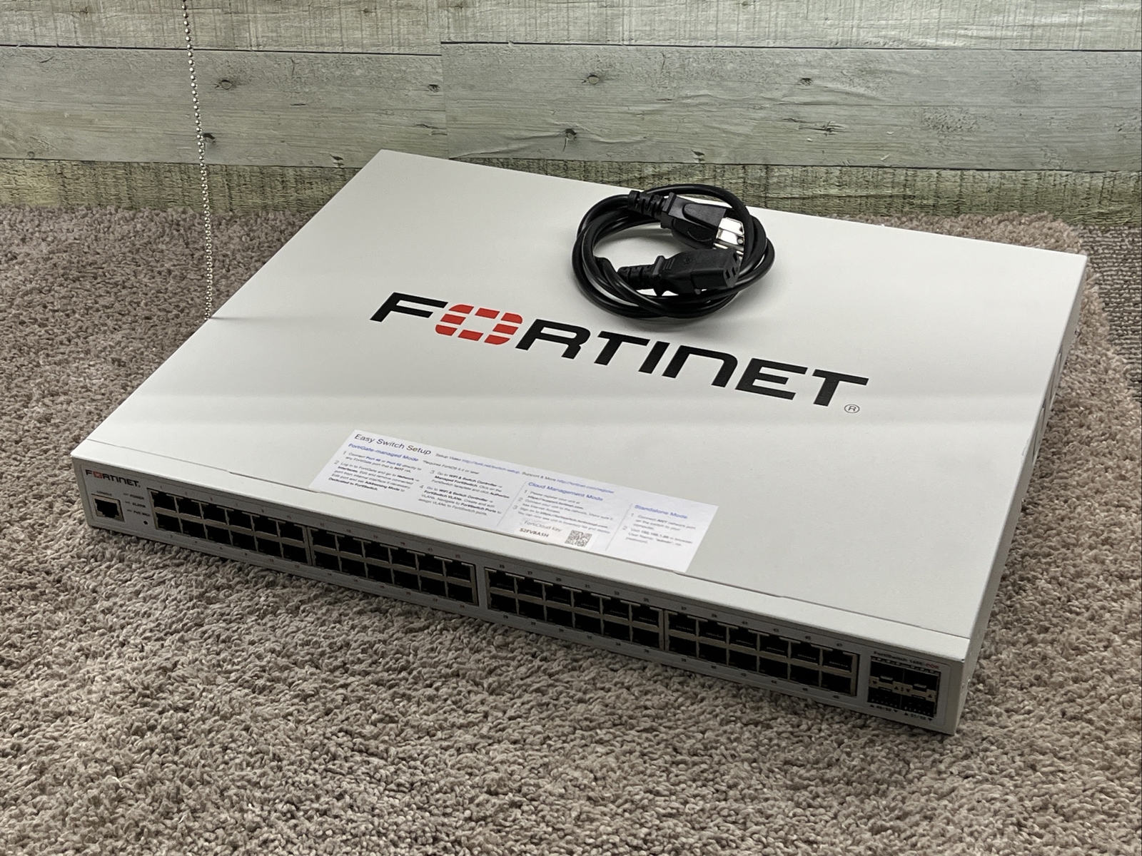 Fortinet FS-148E-POE 48-Port Rack Mountable PoE Ethernet Switch TESTED 8334